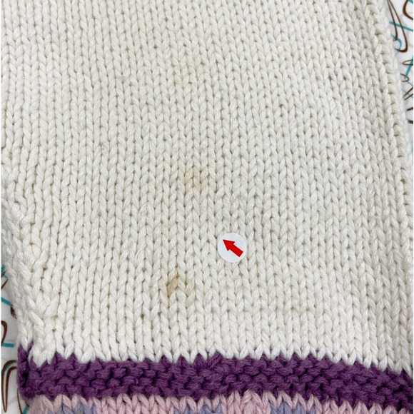 VTG Jennifer Reed Hand Knit Sweater Womens Medium Cottagecore Textured‎ Floral - Picture 5 of 8